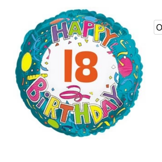 18" Happy 18 Birthday Streamers Foil Balloon