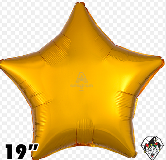 Anagram Gold Foil Star Balloon