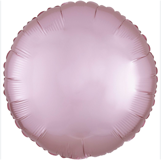 Anagram 18" Circle-Satin Luxe Pastel Foil Balloon, Light Pink