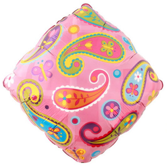 18" Pink Paisley Patterns Balloon