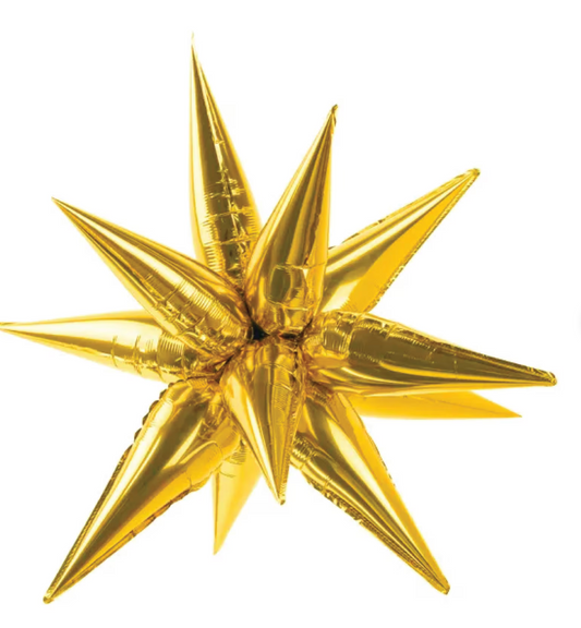 Gold Foil Starburst Balloons 26"