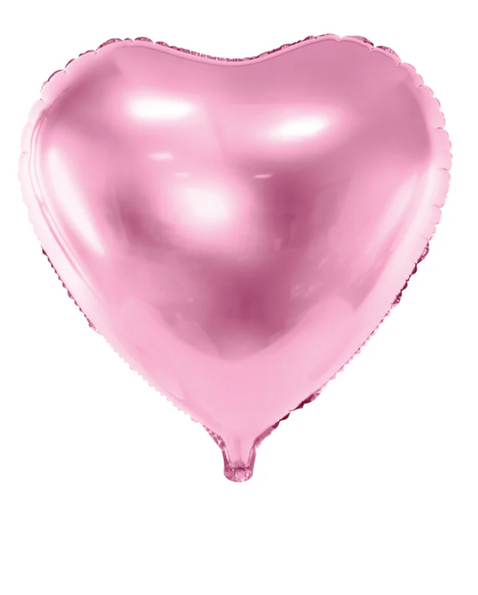 Anagram Light Pink Metallic Heart Foil Balloons