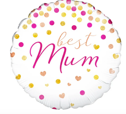 18" Best Mum Holographic Oaktree Foil Balloon