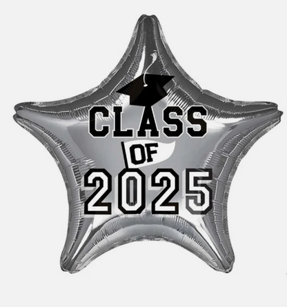 Anagram Class of 2025 Star Foil Balloons
