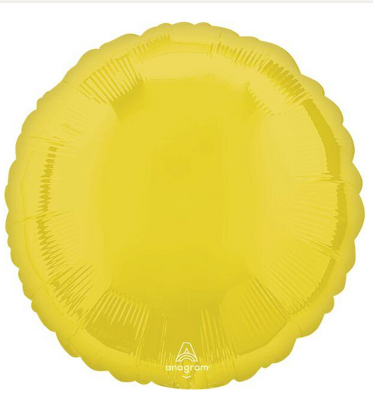 Anagram Vibrant Yellow Round Balloon