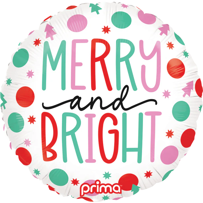 18" Round Merry & Bright Dots